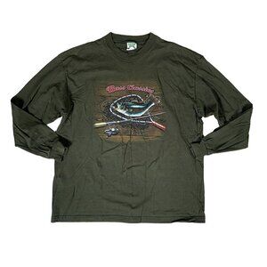 Ozark Trail Bass Classics Fishing Long Sleeve T-Shirt Size Large